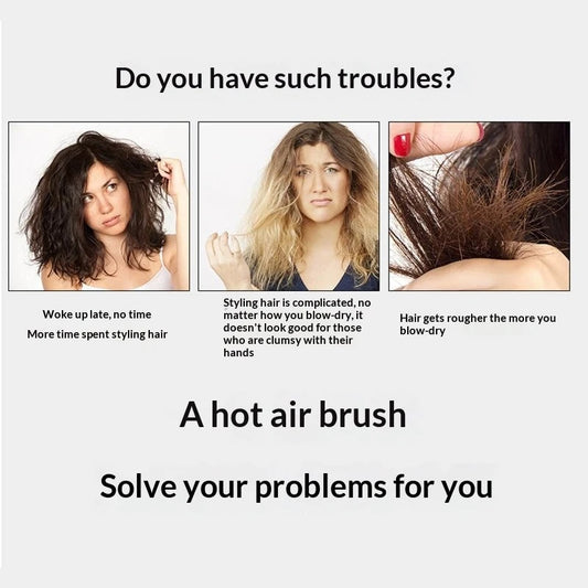 Detachable Hot Air Brush Diffuser Multi Hair Styler Negative Ion Women Brush Hair Dryer 2in1 Blowout Brush
