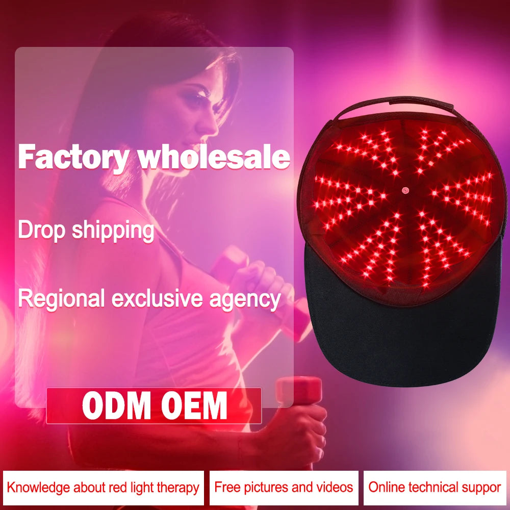 Rechargeable Controller 4 Modes with Adjustable Luminance At-Home Scalp Care Hair Growth Cap for Men & Women