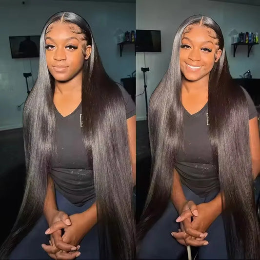 Bone Straight Lace Front Wigs for Women Human Hair Brazilian Straight 13x4 13x6 Hd Transparent Lace Frontal Pre Plucked Lace Wig