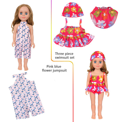 MSYO US Local Warehouse 10 Pcs Set 18 Inch American Style Girl Doll Clothes Dresses Outfits Accessories for Kids DIY