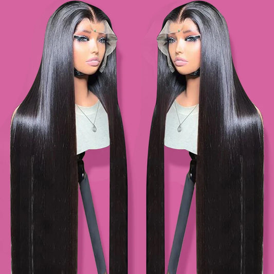 13X4 Human Hair Transparent Swiss Lace Frontal Wig, Wholesale Virgin Raw Vietnamese Human Hair Wig Glueless HD Lace Frontal Wigs