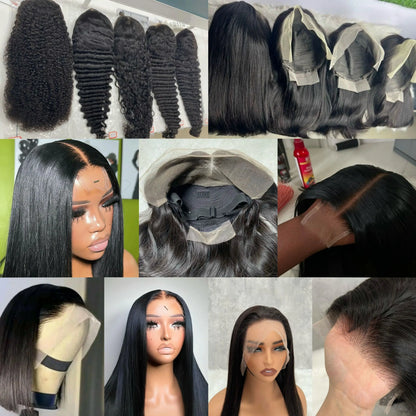 Straight Lace Front Closure Wigs for Black Women Raw Indian Hair HD Lace Wig,Virgin Cuticle Aligned Glueless Lace Human Hair Wig