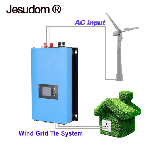 Jesudom 1000W 2000W Wind Inverter on Grid Converter with Limiter Dump Load Controller Resistor for Wind Turbine Generator