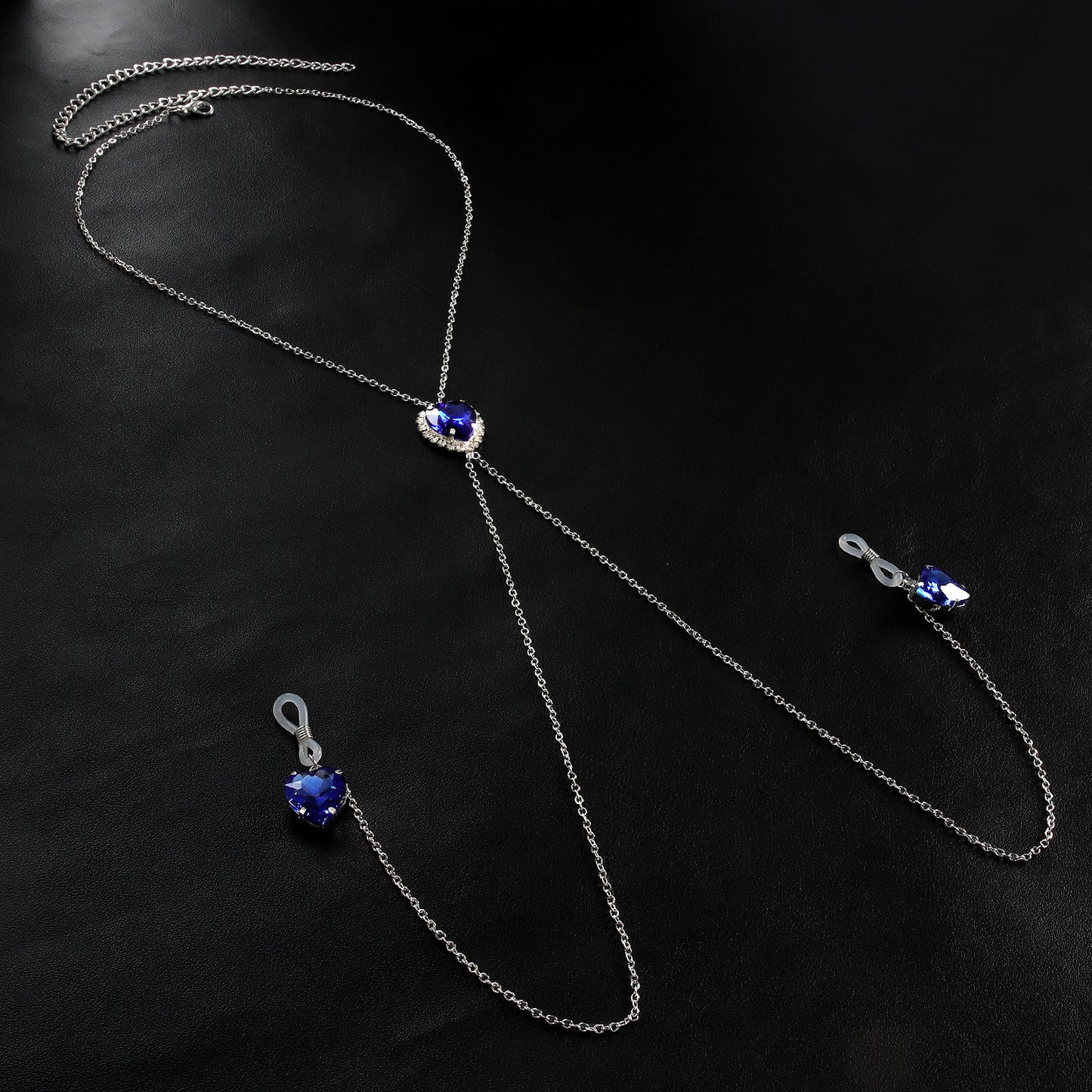 Cross-Border New Heart Crystal Pendant Nipple Chain Chest Chain European and American Sexy Nipple Clamp Body Chain Female Body Chain