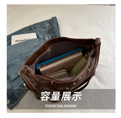 Maillard Vintage Backpack Women's Autumn and Winter 2024 New Fashionable Tote Bag Casual Large Capacity Backpack