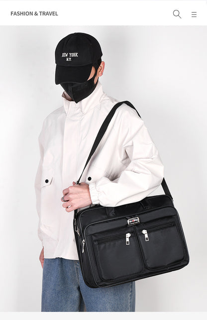Manufacturer Wholesale Men's Large-Capacity Briefcase Business Trip Laptop Bag Portable Travel Bag Wear-Resistant Business Bag