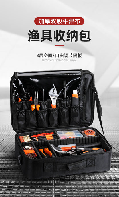 Fishing Gear Tool Bag Multifunctional Fishing Supplies Equipment Storage Box Thickened Fishing Gear Bag Fishing Tools Oxford Cloth Bag