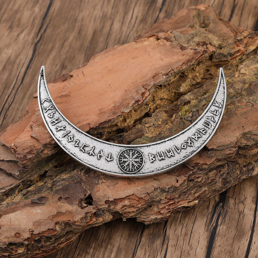 Foreign Trade Hot-Selling Viking Retro Odin Rune Crescent-Shaped Hairpin Nordic Hairpin Norwegian Style Hair Accessories Wholesale