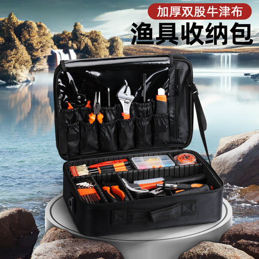 Fishing Gear Tool Bag Multifunctional Fishing Supplies Equipment Storage Box Thickened Fishing Gear Bag Fishing Tools Oxford Cloth Bag