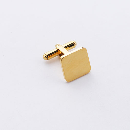 European and American Hot-Selling French-Style Stainless Steel Suit Cufflinks DIY Square Customizable Engraving Cufflinks Jewelry Accessories