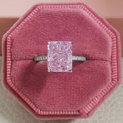 Amazon European and American Cross-border Ice Flower Cut Light Luxury Niche High-end Design Ring for Women Super Flash r7233