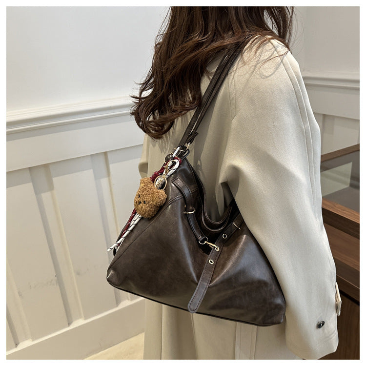 Maillard Vintage Backpack Women's Autumn and Winter 2024 New Fashionable Tote Bag Casual Large Capacity Backpack