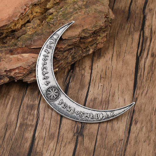 Foreign Trade Hot-Selling Viking Retro Odin Rune Crescent-Shaped Hairpin Nordic Hairpin Norwegian Style Hair Accessories Wholesale