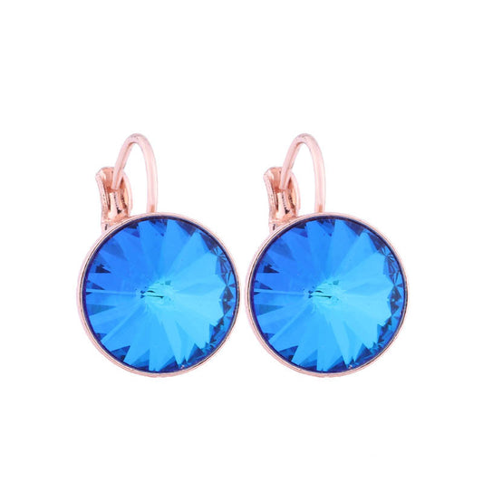 Cross-border Hot Selling 12mm Round Edge Color Earrings Jewelry Classic Earrings Women's Simple Fashion Elegant Commodities