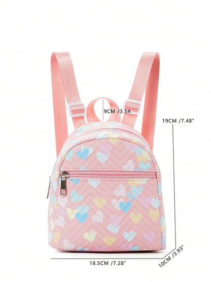 Foreign Trade Cross-border Hot-selling Backpack Women's Rainbow Multicolor PU Quilted Mini Backpack Fashion Casual High-end Sense Schoolbag