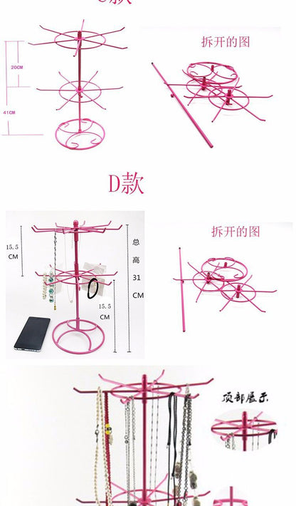 Rotating Jewelry Hanger Night Market Stall Commodity Necklace Bracelet Lipstick Display Rack Shelf Jewelry Rack Storage Rack