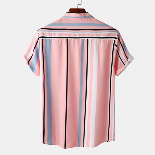 Cross-border AliExpress Amazon foreign trade floral popular men's long short sleeve casual plus size shirt wholesale Men's