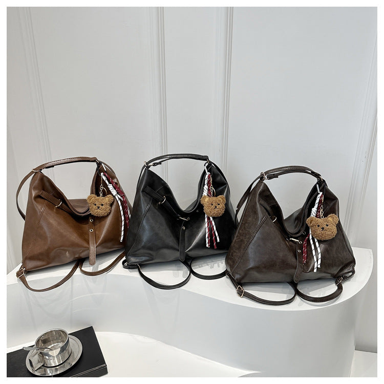 Maillard Vintage Backpack Women's Autumn and Winter 2024 New Fashionable Tote Bag Casual Large Capacity Backpack