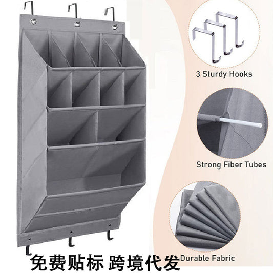 Cross-border door back storage bag storage hanging bag shoe bag bedroom multi-layer sundries finishing non-woven fabric storage bag wall-mounted