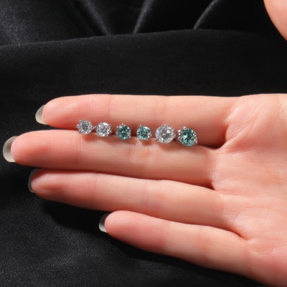 Light Luxury All-match S925 Silver Moissanite Dragon Claw Earrings for Men and Women with High-end Sense Instagram Style Fashionable Distinctive Earrings