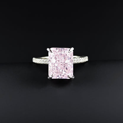Amazon European and American Cross-border Ice Flower Cut Light Luxury Niche High-end Design Ring for Women Super Flash r7233
