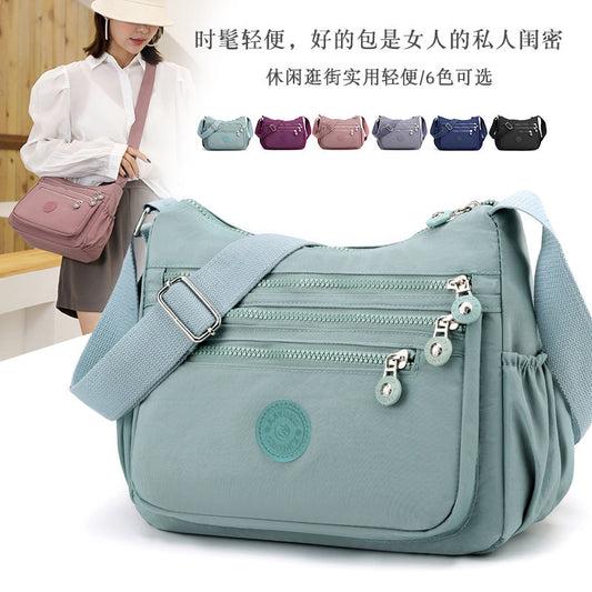 Nylon Cloth Multi-Layer Shoulder Bag Lightweight Simple Casual Crossbody Bag 2025 New Large Capacity Mother's Money Bag