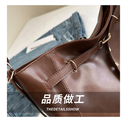 Maillard Vintage Backpack Women's Autumn and Winter 2024 New Fashionable Tote Bag Casual Large Capacity Backpack