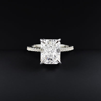 Amazon European and American Cross-border Ice Flower Cut Light Luxury Niche High-end Design Ring for Women Super Flash r7233