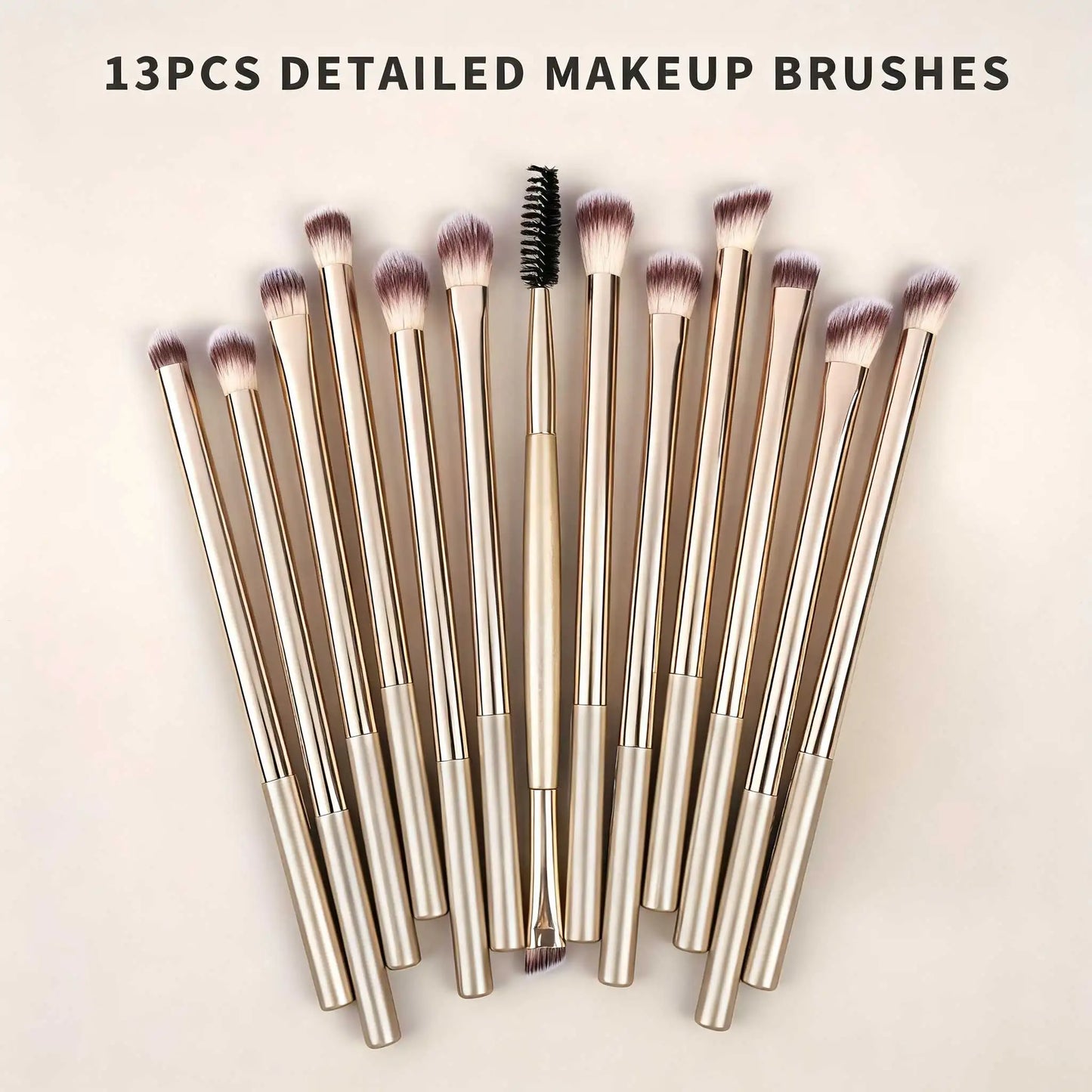 20-Piece Professional Makeup Brushes Set, Metal Handle Wand With Velvet Pouch, Soft Foundation, Eyeshadow, Eyebrow, Blending, Hi