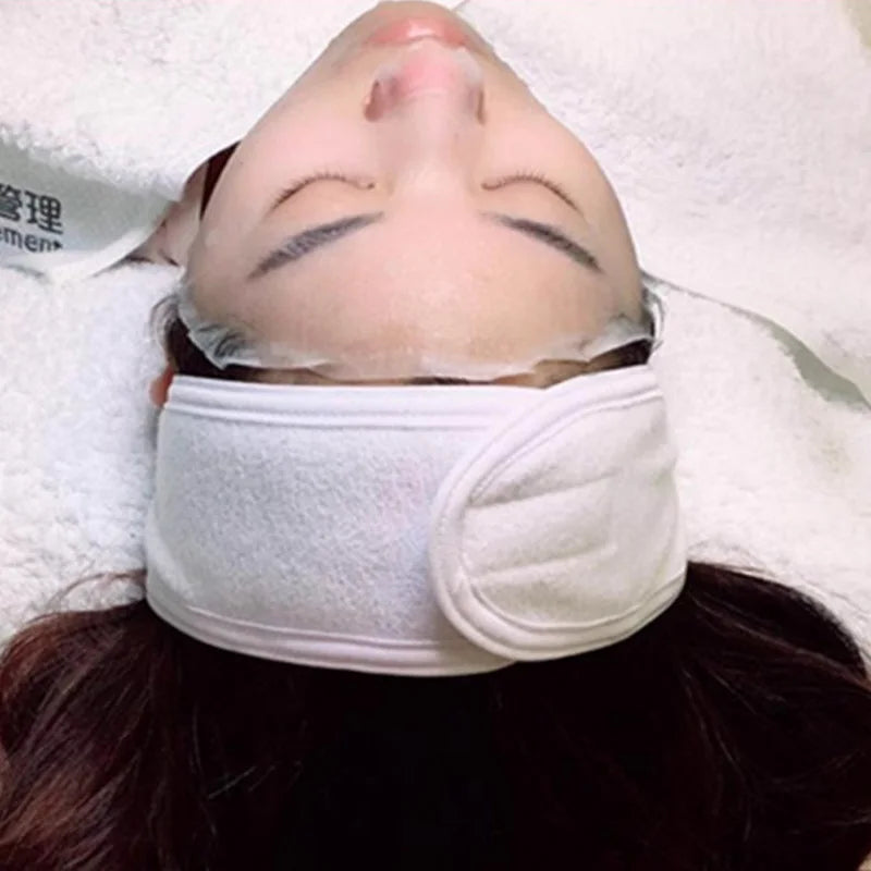 Fashion Women Wide Hairband Adjustable Makeup Wash Face Toweling Hair Wrap Headbands Face Washing Yoga Hair Make Up Accessories