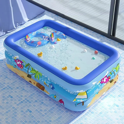 Inflatable Swimming Pool Large Family Pool Thicken Rectangle Framed Children Swimming Pool Summer Outdoor Pool Baby Bathtub Toys