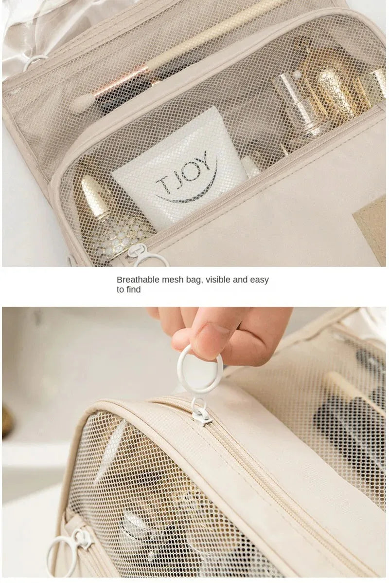 Travel Makeup Bag High Capacity Toiletries Storage Pouch Travel Make Up Organizer Waterproof Beauty Bag Bathroom Wash Bag