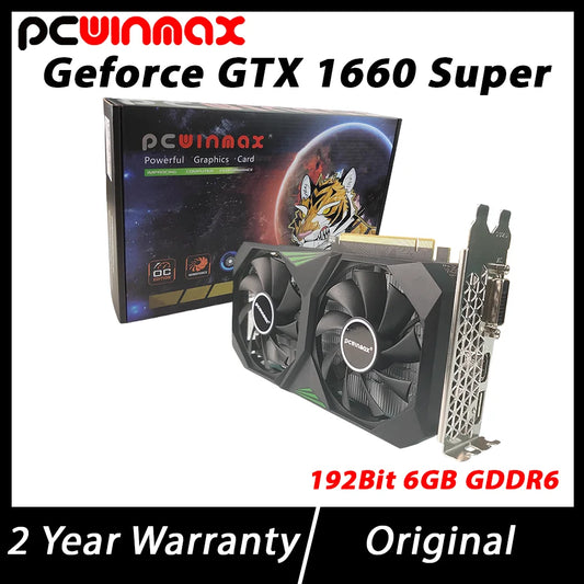 PCWINMAX New GeForce GTX 1660 Super 6GB Graphics Cards GDRR6 192Bit PCIE 3.0X16 Computer Gaming Gpu 1660S Video Card