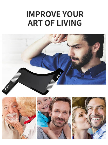 Beard Comb Sideburns Styling Comb Ribbon Brush Trimming Template Beard Styling Comb Makeup Comb Use With Beard Trimmer Or Razor
