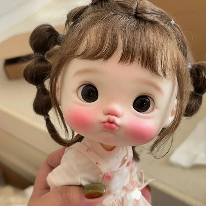 New BJD doll 1/6-zhuzhubao large head series doll resin material DIY makeup doll model toy Multiple  from stock