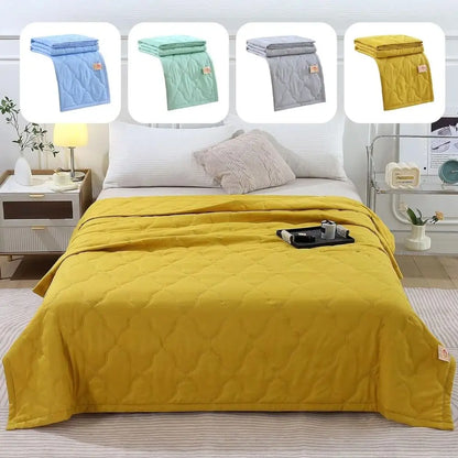 Summer Cooler Quilt Conditioning Quilt Double Sided Cold Effect Blanket Cooler Fiber Heat-dissipating Quilt Skin-Friendly Washed