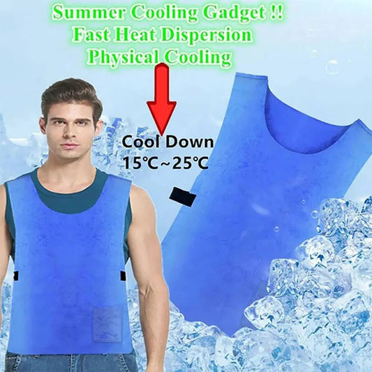 Cooling Vest Summer Ice Clothes Cooling Vest Heatstroke Prevention Undershirt Reusable Ice Cooling Vest Outdoor Work Cold Vest