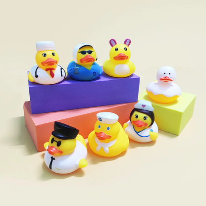 Summer children's swimming pool float toys, suitable for boys and girls' swimming pool parties. Mini rubber ducks, birthday