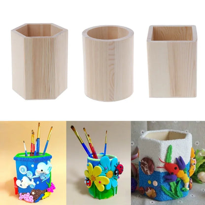 Wooden stationery storage box for pens, pencil cases, office pen holders, makeup brush containers, stationery supplies,