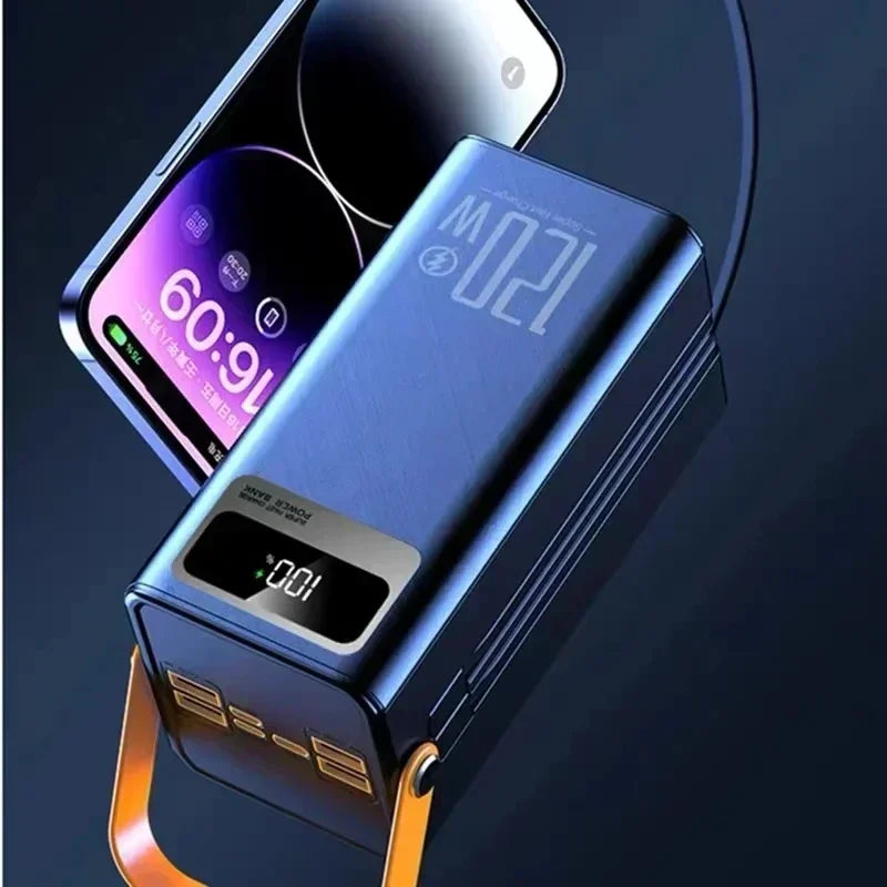 New 160000mAh Charger Portable Large Capacity Mobile Power 120W Fast Charger USB Type-C Phone External Battery