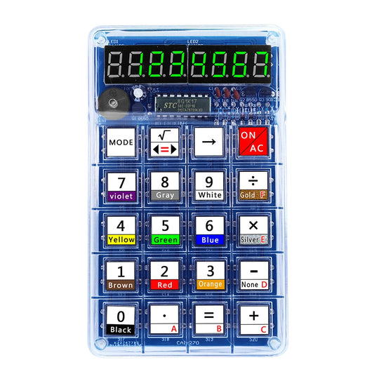 DIY Electronic Kit LED Digital Tube Calculators 51 Microcontroller Control Resistance Conversion DIY Soldering Projects