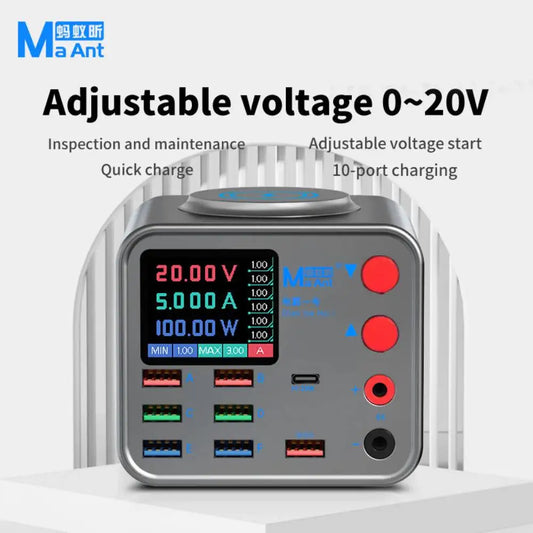 8-port Multifunction Charger for Mobile Phonewith Short Circuit Repair Function Smart Wireless Fast Charging Tool