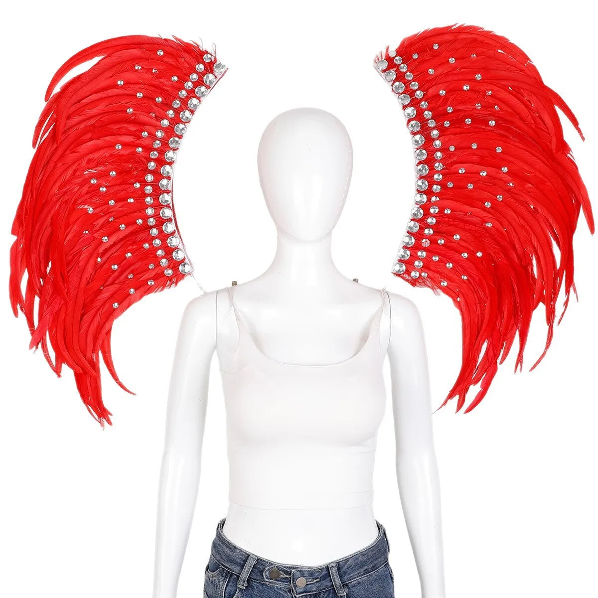 Halloween Carnival Feather Samba Costume Party Bar Performance Role Playing Props Makeup Dance Feather Wings Parade