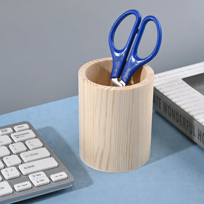 Wooden stationery storage box for pens, pencil cases, office pen holders, makeup brush containers, stationery supplies,