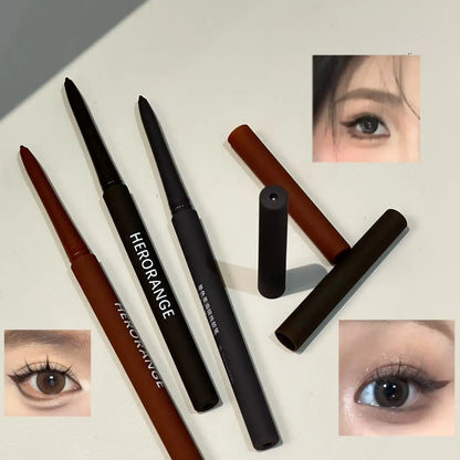 Pumpkin Brown Eyeliner Gel Pencil Waterproof Matte Smooth Quick Dry Non-Smudge Easy Wear Under Eye Liner Shadow Stick Makeup