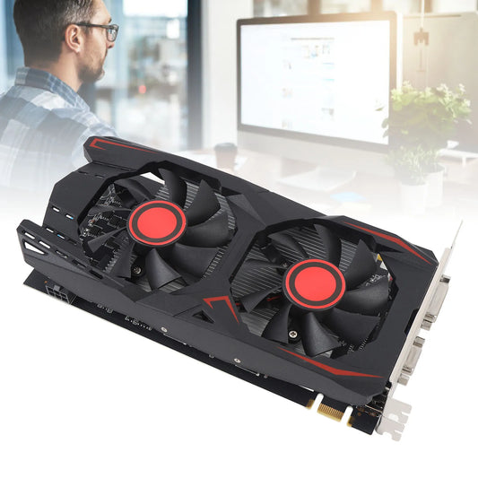 Graphics Card 6GB GDDR5 192BIT Double Fan PCIE 2.0 16X Slot Supports DVI VGA HD Multimedia Interface Gaming Video Card