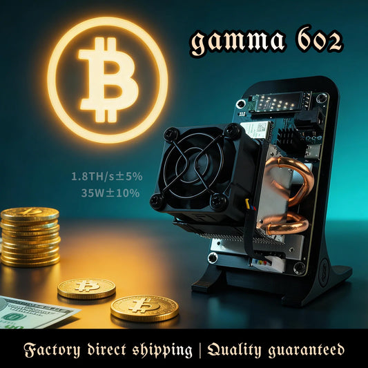 Bitaxe Gamma 602 Bitcoin Miner 1.5-1.7TH/s BM1370 Open Source Solo BTC Mining Machine Low Power with PSU