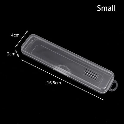 1Pcs Eyebrow Pencil Tableware Chopsticks Makeup Brush Storage Box Transparent Portable Plastic Box Organizer Multifunctional
