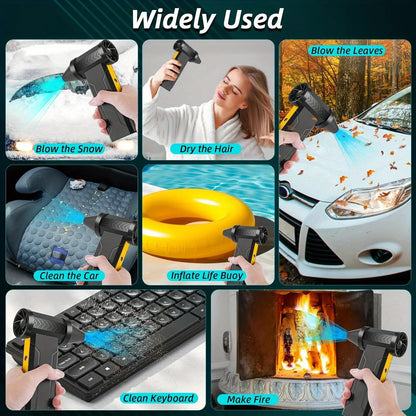 Super 9600000RPH,Brushless Motor Electric Turbo Fan High-Speed Turbo Violent Fan USB Rechargeable Powerful Dust Blower 60m/s