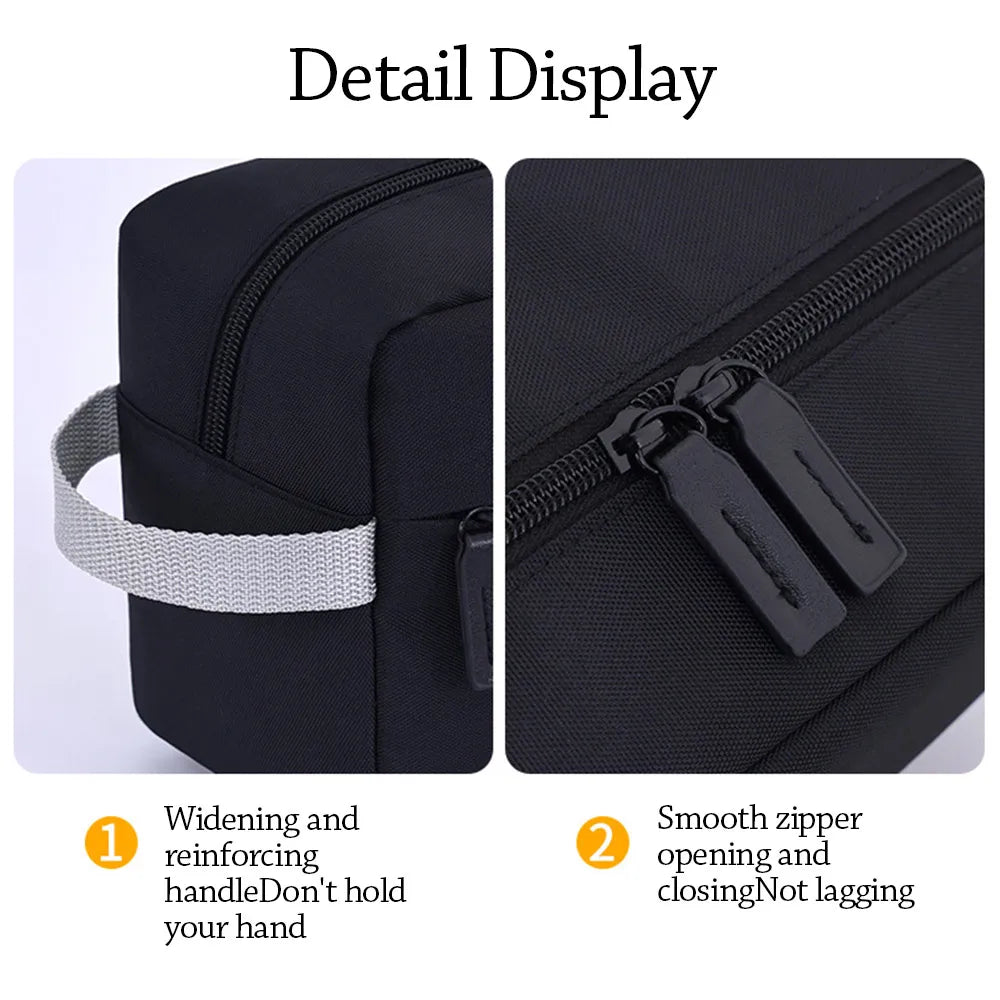 3-in-1 Travel Toiletry Bag Oxford Cloth Lightweight Waterproof Shaving Bag Handheld Makeup Bag Makeup Organizer Business
